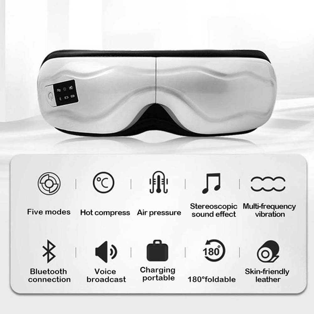 Máy Mát Xa Xông Hơi Cho Mắt Eye Massage Tích Hợp Bluetooth Nghe Nhạc Thư Giãn