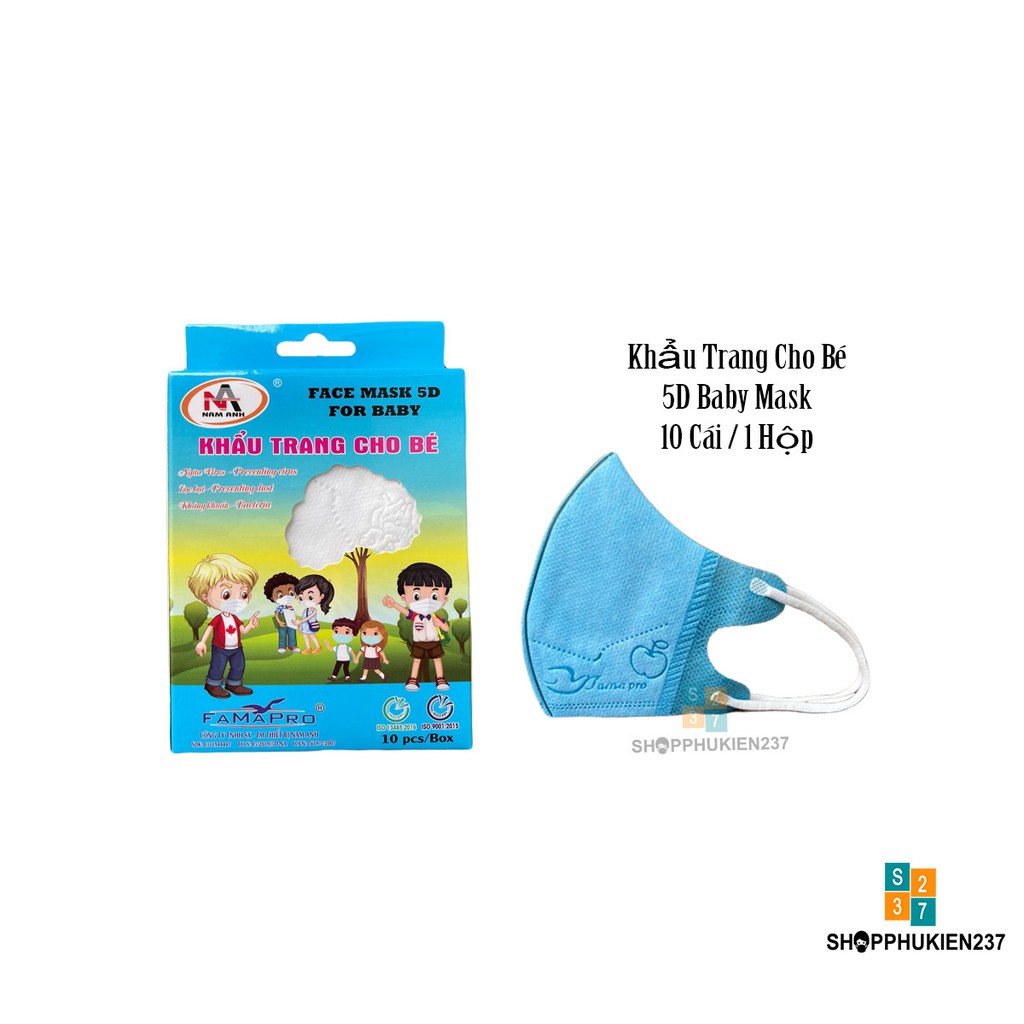 Khẩu trang cho bé Nam Anh Famapro 5D 3 lớp kháng khuẩn
