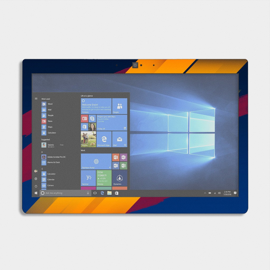 Bộ skin dán laptop mẫu Logo Barcelona/ Có decal dán cho tất cả các hãng máy tính