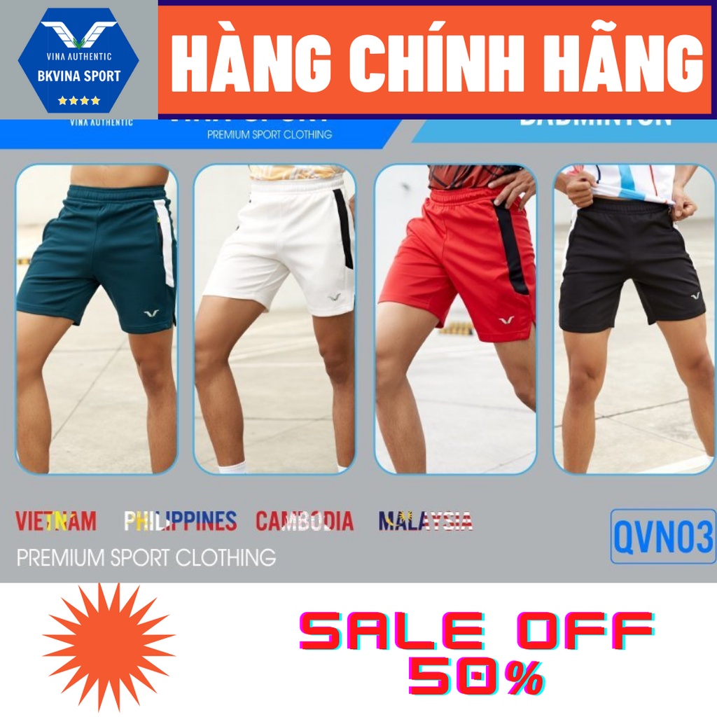 QVN03- Quần Short Nam, Quần Đùi Nam Thể Thao Cao Cấp Chạy Bộ Tập Gym Chất Thun Poly Dày Dặn, Hàng Công Ty
