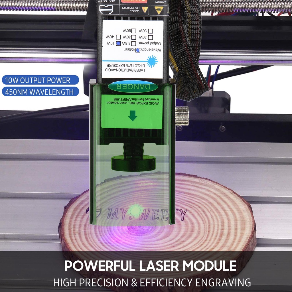 CCCC Mô Đun Điều Chỉnh Tốc Độ 450nm 10W Có Vỏ Bảo Vệ Cho Máy Khắc Laser Tốc Độ Cao