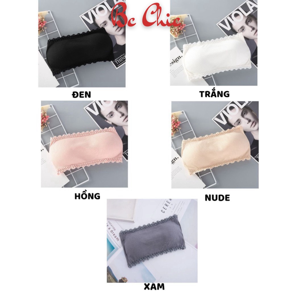 Áo Lót Nữ , Áo Bra Nữ cup ngực không dây phối viền ren điệu đà sexy quyến rũ B636 không dây BC_CHIC LINGERIE