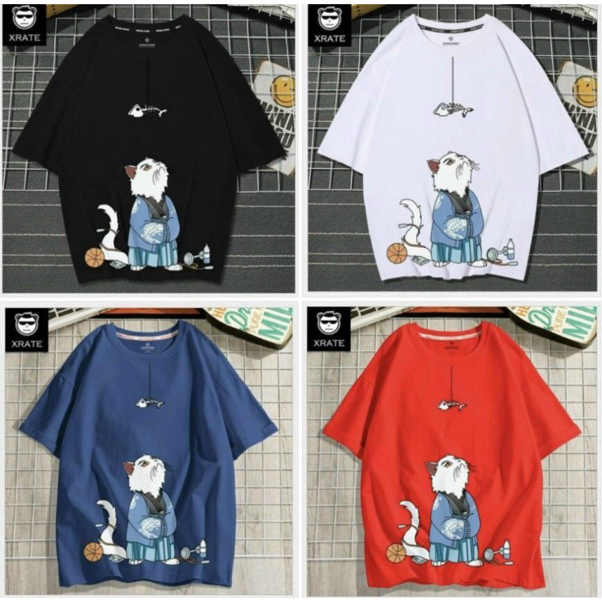 Áo thun VÕ SƯ MEW tay lỡ cực chất unisex from rộng cao cấp bền màu 1Kenz