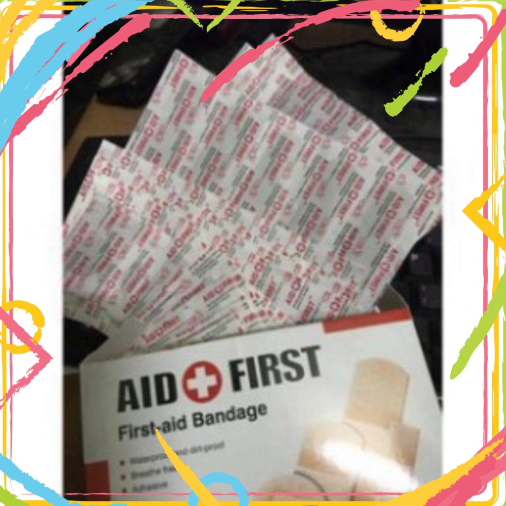 Hộp 100 Miếng Dán Vết Thương Urgo Aid First, Tiện Dụng Cho Gia Đình, Hàng Chuẩn Chất Lượng 100%