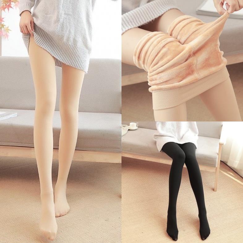 Quần Tất Lót Lông Cực Ấm Hàng Cao Cấp Màu Da, Đen - LADY