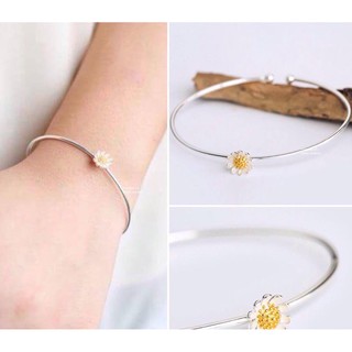 VÒNG TAY KIỀNG BẠC S925 HOA CÚC