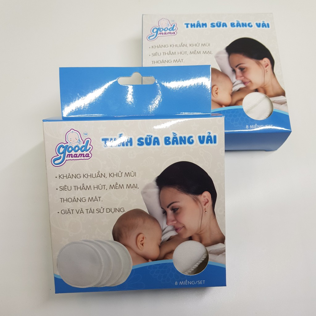 Miếng lót thấm sữa bằng vải GoodMama, hàng cao cấp PK38