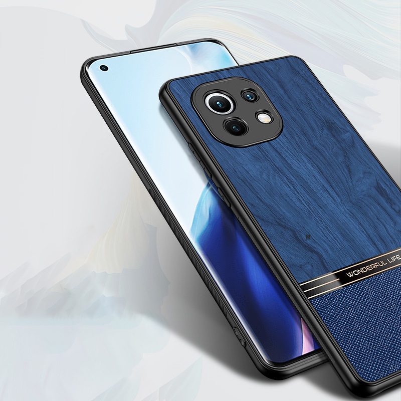 Ốp Điện Thoại Da Vân Gỗ Cho Xiaomi K40Pro K40s K50Pro 11 11Pro 11U 12 12Pro Redmi Note10 10Pro 11Pro 11 11T 11Tpro Note11TPro