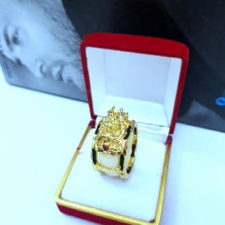 Nhẫn nam đầu rồng mắt đỏ