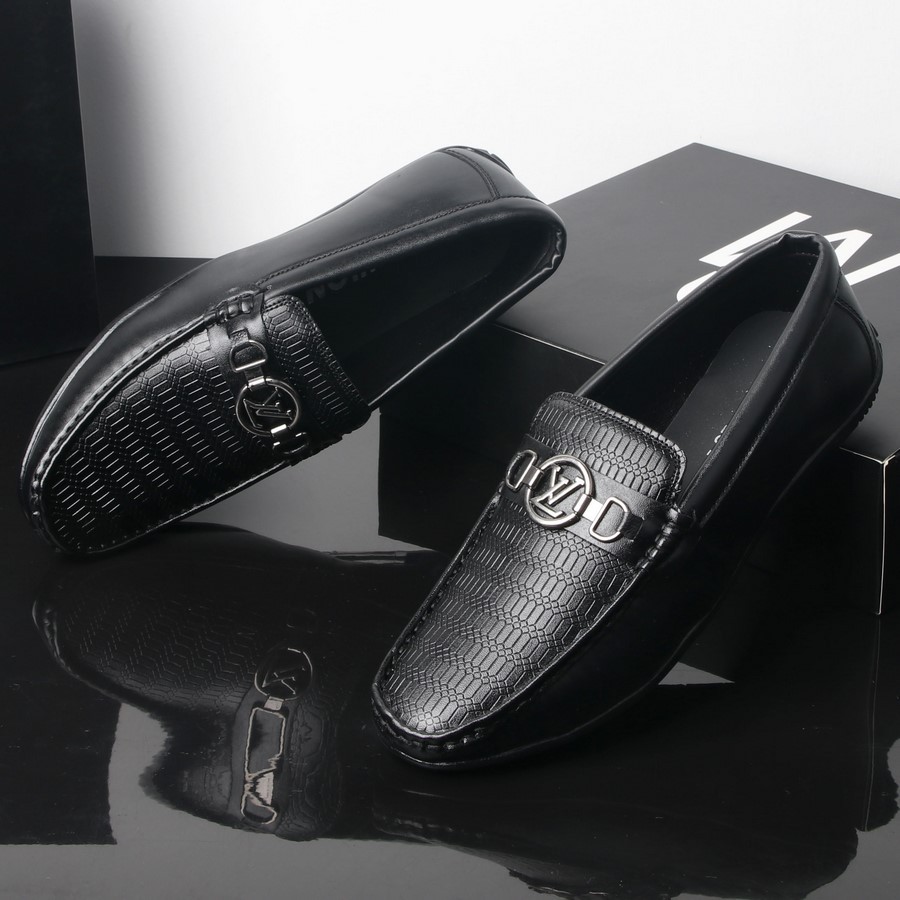 Giày lười nam đen đế cao su siêu bền đẹp GN332 Gấu Nâu | BigBuy360 - bigbuy360.vn