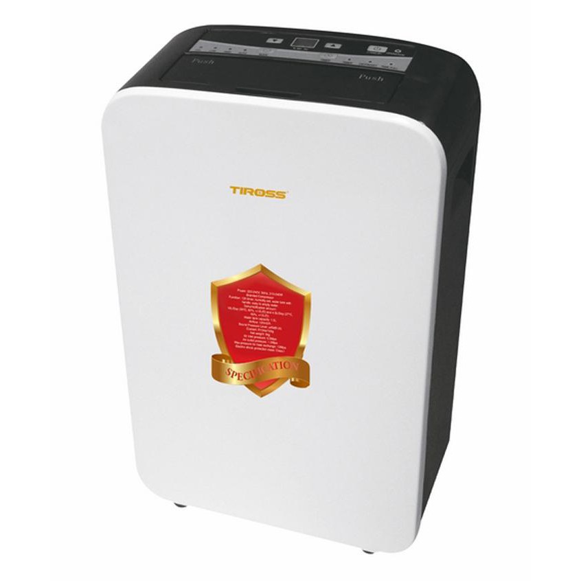Máy Hút Ẩm Tiross TS886 240W (Trắng) - Công suất hút 10L/ ngày - Chức năng hẹn giờ - Bảo hành 1 năm