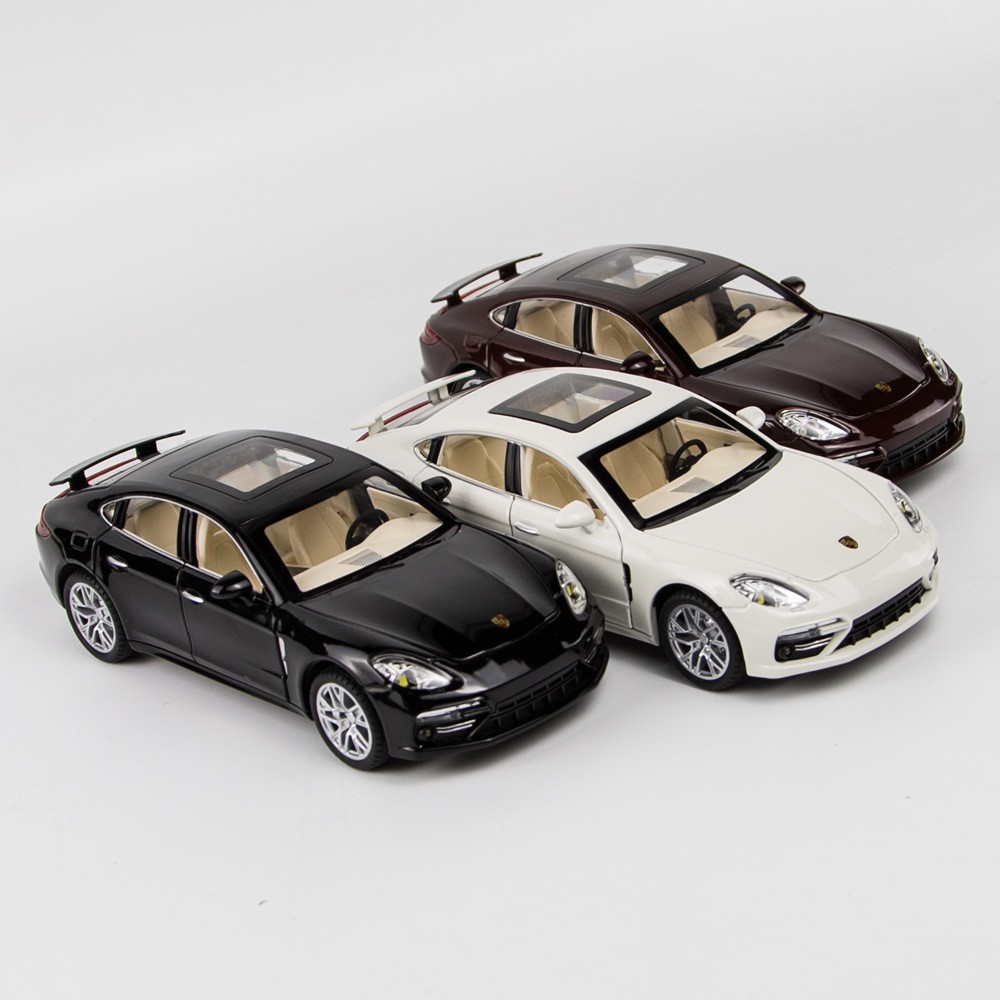 Xe mô hình tỉ lệ 1:24 Porsche Panamera hãng Chezhi chất liệu kim loại, 3 màu Đen, Trắng, Đỏ mận