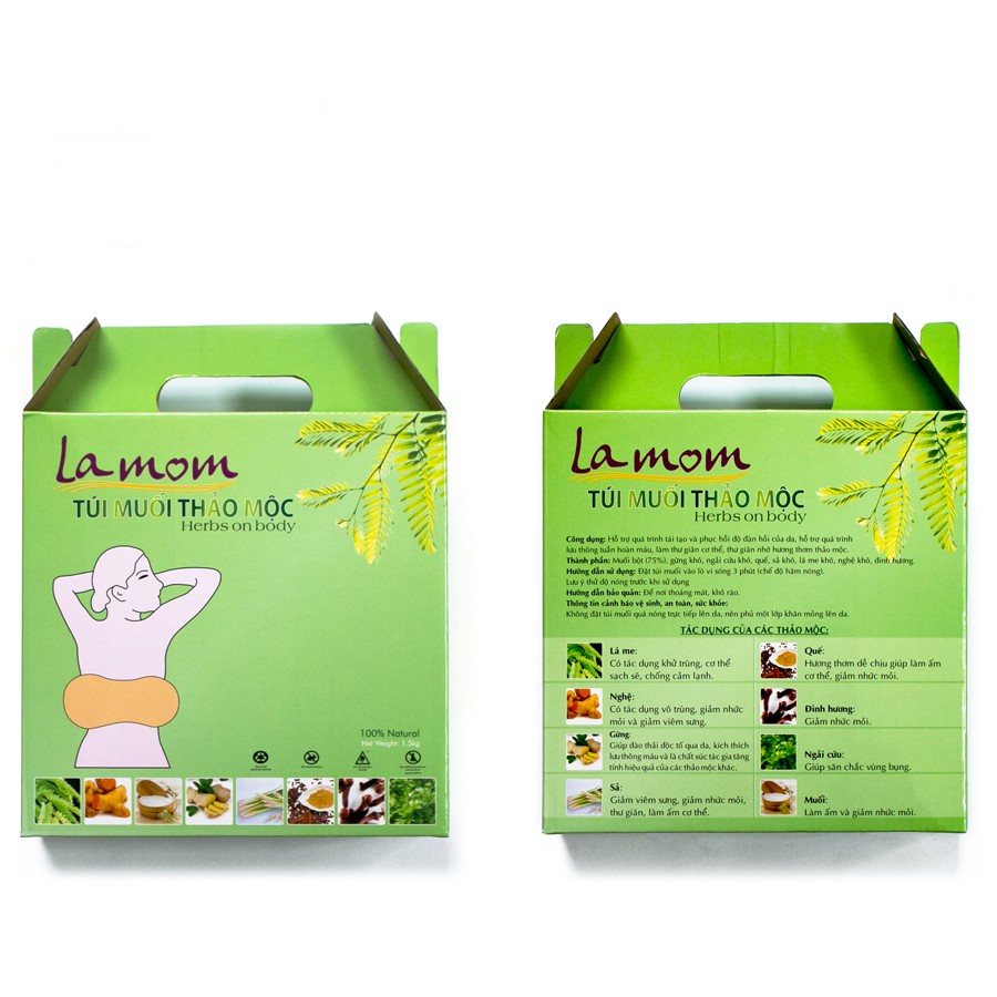 Giảm béo bụng sau sinh - Túi muối thảo mộc Lamom