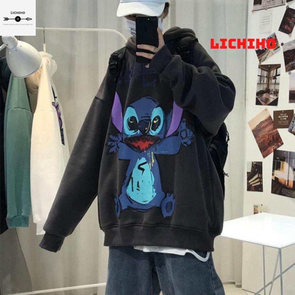 Áo khoác hoodie unisex fom rộng MOJI AKNM14 LICHIHO jacket nỉ streetstyle nam nữ hottrend rẻ đẹp mềm mịn | BigBuy360 - bigbuy360.vn