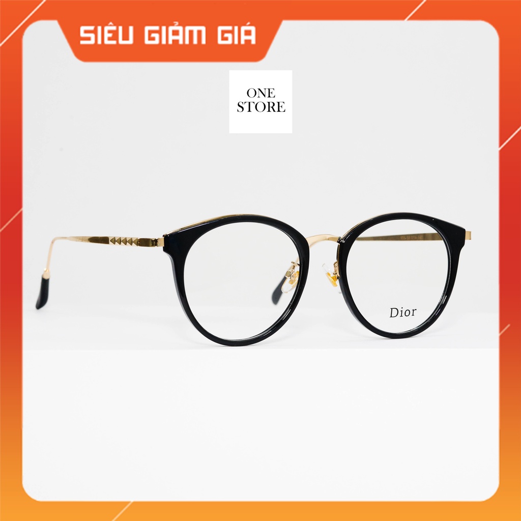 Gọng kính cận nữ ONE STORE mắt tròn kim loại thanh mảnh nhẹ nhàng thời trang cute dễ thương