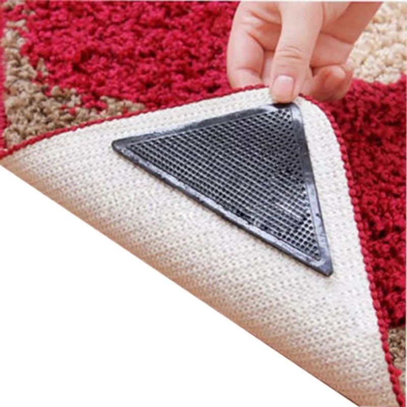 Bộ 4 Miếng Dán Góc Tường Nhà Tắm Chống Trượt Bằng Cao Su