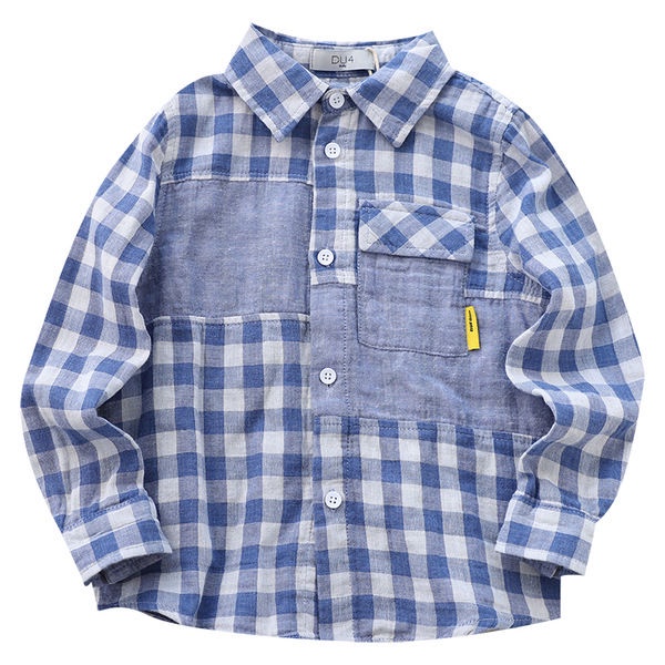 Áo Sơ Mi Cotton Tay Dài Họa Tiết Kẻ Sọc Thời Trang Xuân Thu 2022 Cho Bé Trai