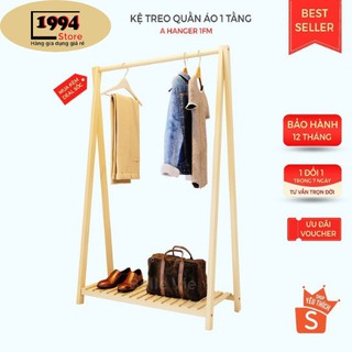 Giá Treo Quần Áo Chữ A  - Kệ Treo Đồ Đa Năng 1 Tầng- Chất Liệu Gỗ Thông Nhập Khẩu, Chịu Trọng Tải Lớn - KT 140*74*34 cm