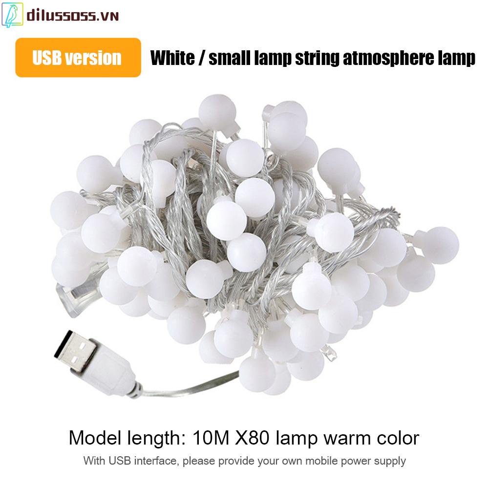 Dây Đèn LED Trang Trí Ngoài Trời 10m Sạc USB