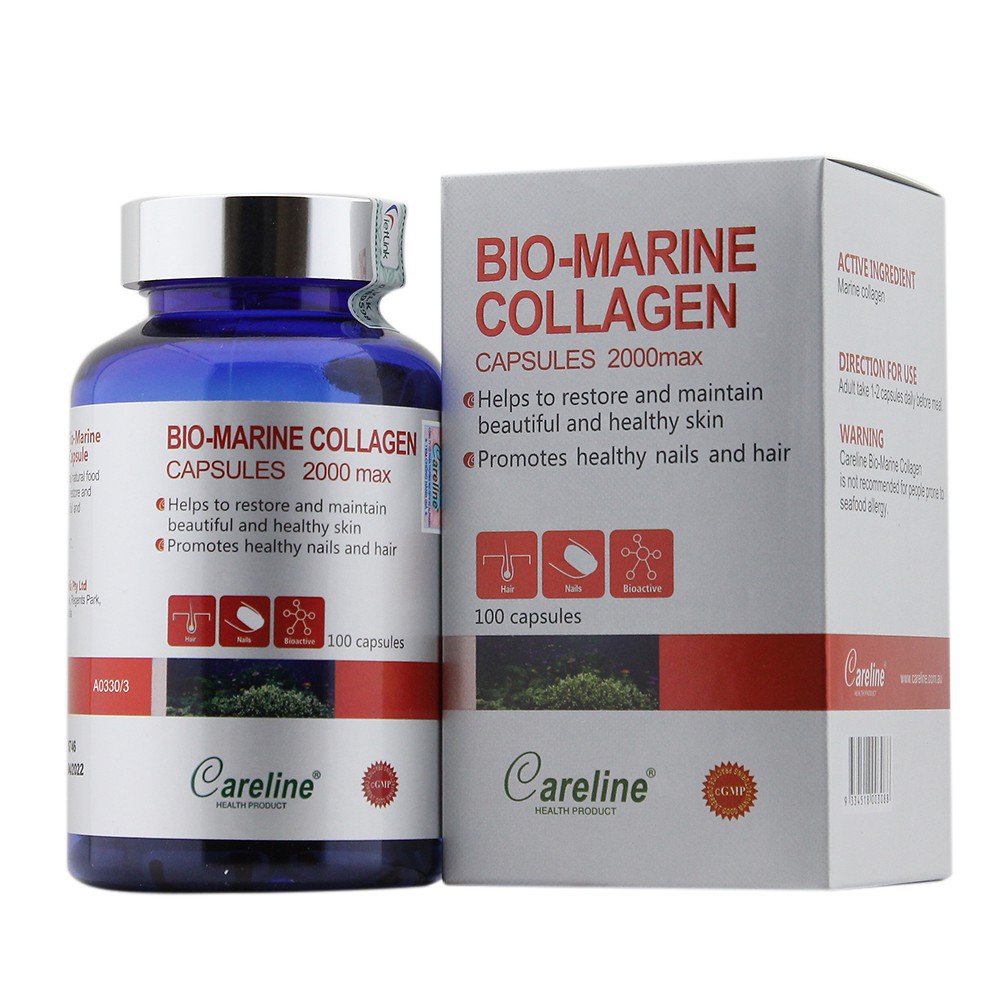 [Chuẩn air] Viên uống làm đẹp da Bio Marine Collagen Careline 2000max 100 viên | BigBuy360 - bigbuy360.vn