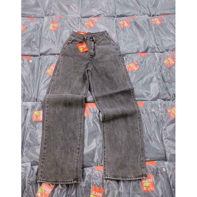 Quần Jean Ống Rộng Dáng Dài Màu Xám Khói Độc Lạ, (Kèm Hình Thật Ảnh Sàn)