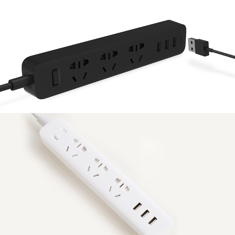 Xiaomi Mi Smart Power Socket Portable Strip Plug Adapter Fast Charging 3 USB Extension