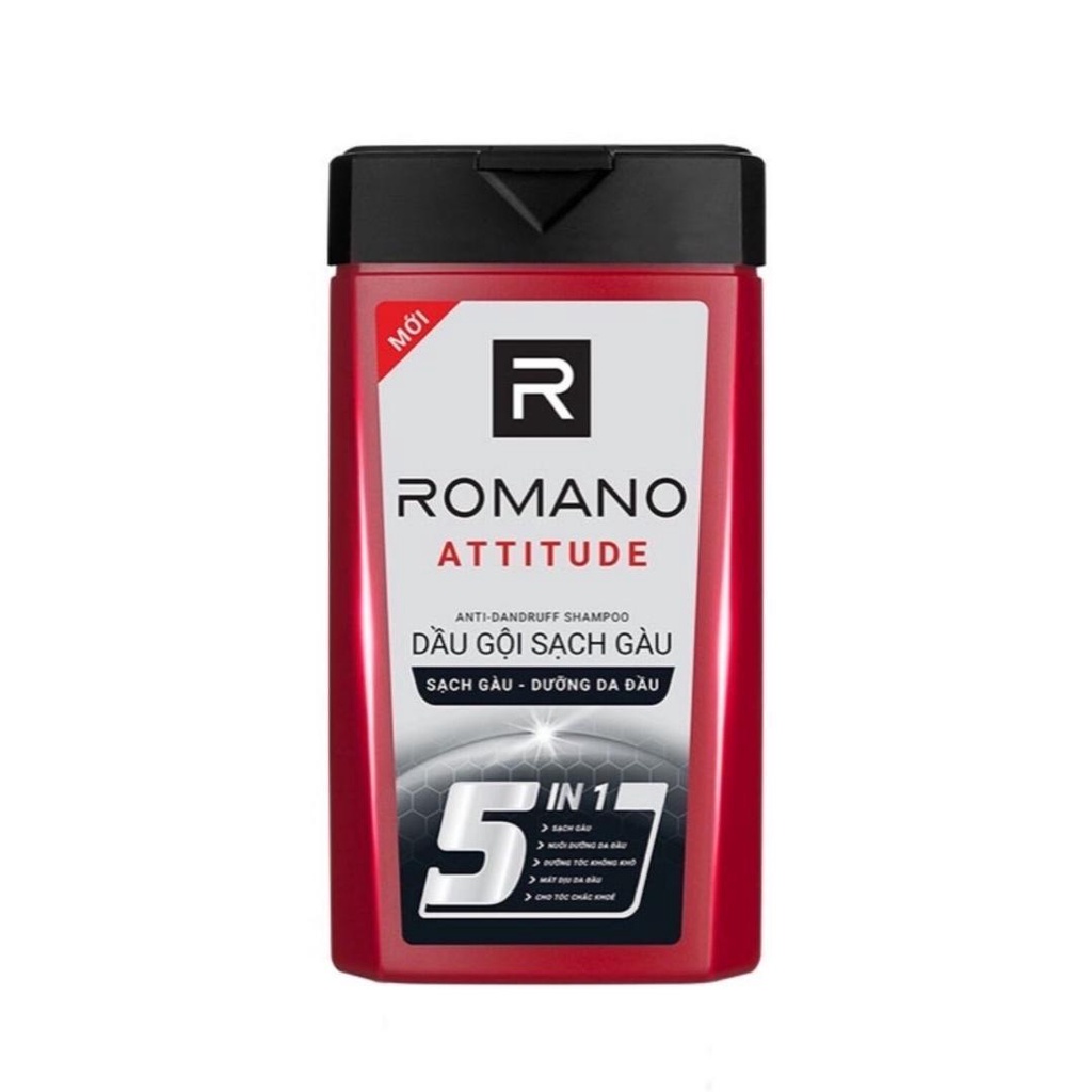 Dầu gội sạch gàu Romano 5in1 hương nước hoa 150g Classic , Attitude , Force- HÀNG TĂNG