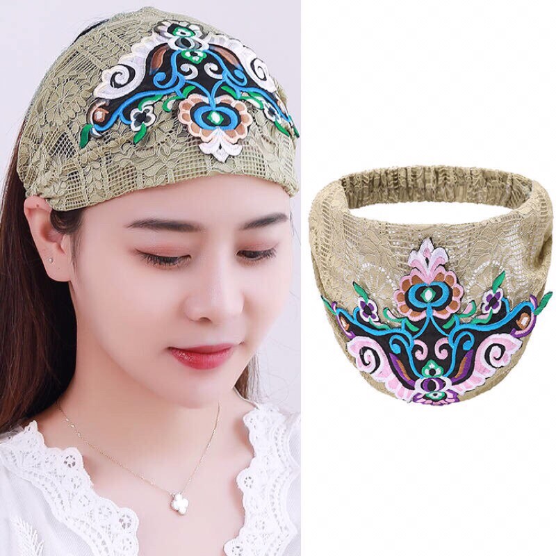 Băng Đô, Turban Vải Cotton Thổ Cẩm Sapa Độc Đáo, Xinh Xắn Cho Nàng Sành Điệu Xuống Phố, Đi Biển - Lucky Girl shop