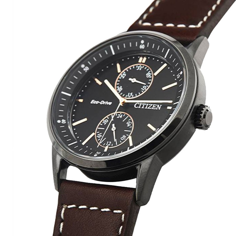 Đồng Hồ Nam Citizen Dây Da BU3027-16E - Mặt Đen