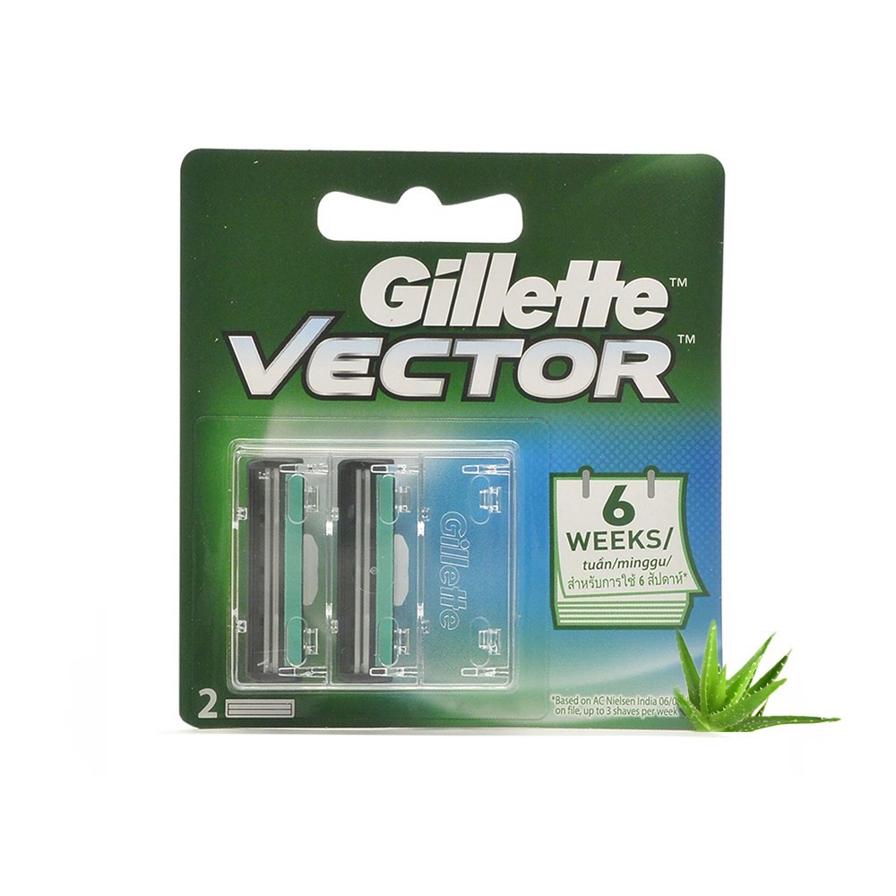 Lưỡi dao cạo râu Gillette Vector lưỡi kép (2 cái)