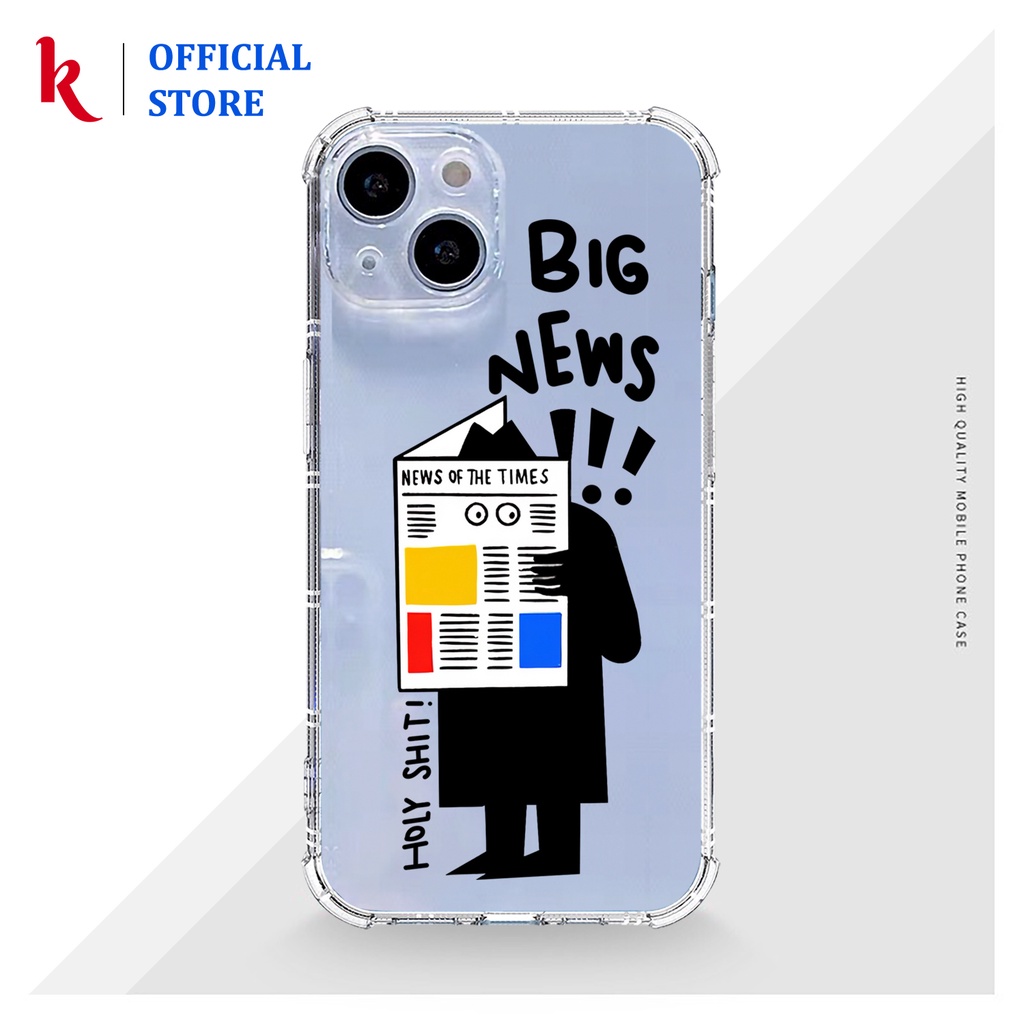 Ốp lưng iphone cao cấp báo THE TIME trong suốt case 15 pro max 15plus 14 13 12 promax 11 mini 6 6s 7 8 plus x xr xs Se