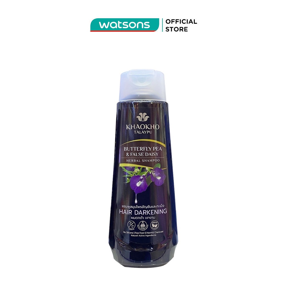 Dầu Gội Thảo Dược Khaokho Talaypu Hoa Đậu Biếc Và Hàn Liên Thảo 185ml