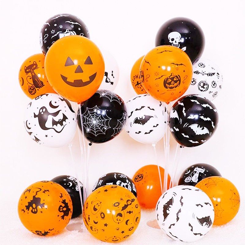 Túi 100 quả bóng bay Halloween trang trí halowin