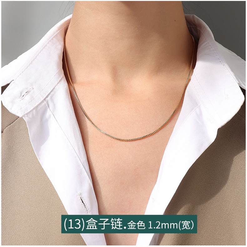 Dây Xích Xoắn Bằng Thép Titan Mạ Vàng 18k p873 Chuyên Dụng