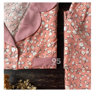 Pyjama chất lụa Hàn hoa nhí (Hình thật)