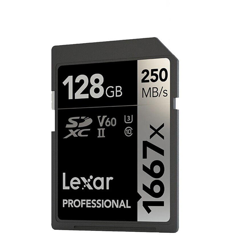 Thẻ nhớ SDXC Lexar Professional 128GB 1667x UHS-II U3 V60 Read 250MB/s (Đen)