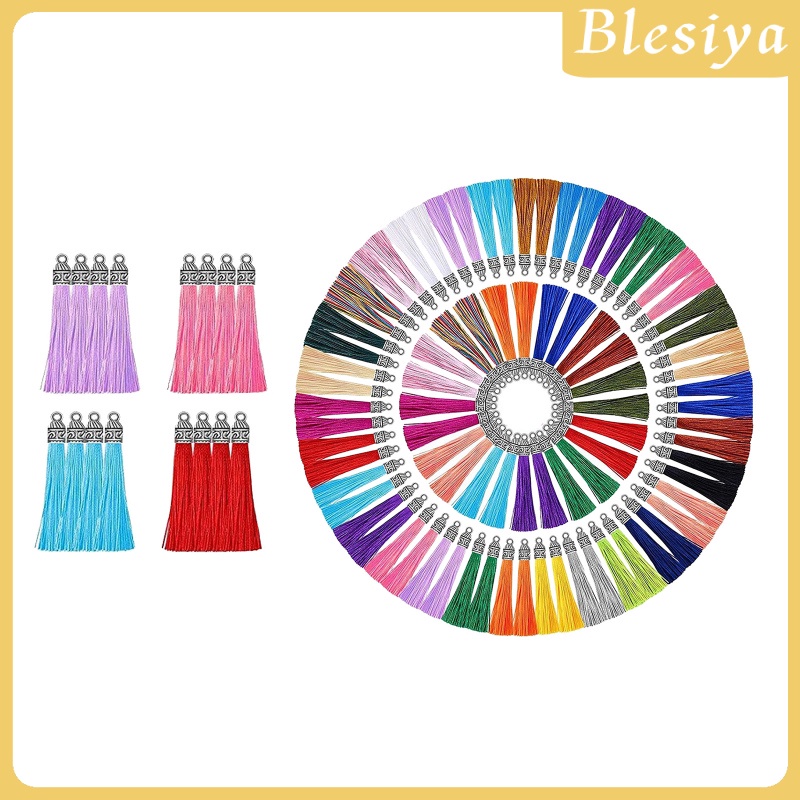 [BLESIYA]100 PCS Bulk Tassel Pendant for DIY Keychain Purse Earrings Making Supplies