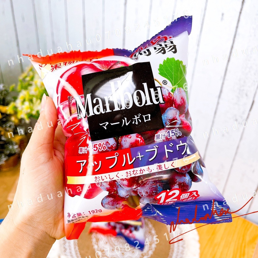 Một gói thạch pudding mix vị trái cây Marlbolu Nhật Bản thơm ngon mát lạnh gói 192gam