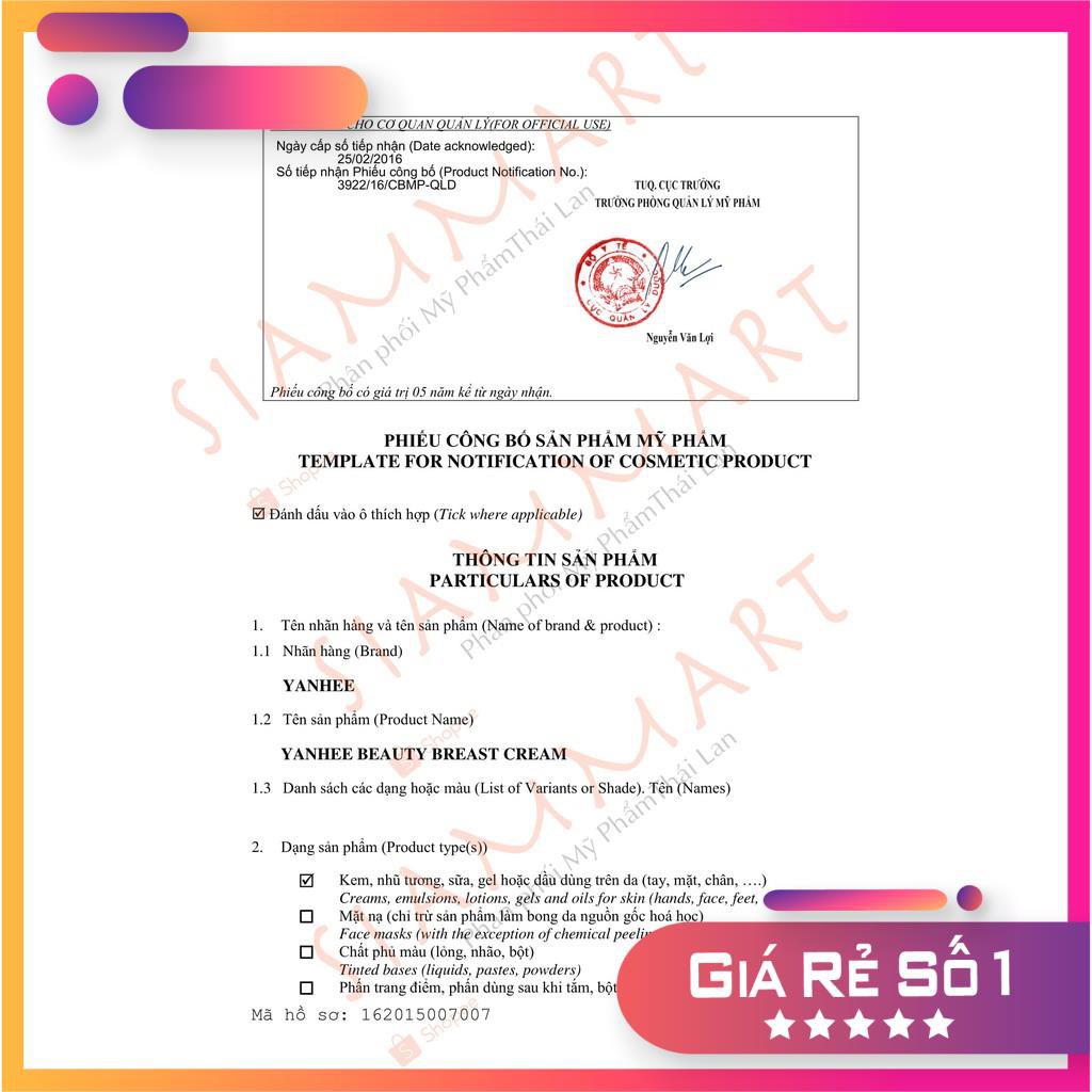 [Freeship-độc quyền] **Kem Mát Xa Nở Ngực Yanhee - 30gr | BigBuy360 - bigbuy360.vn