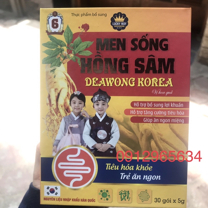 MEN SỐNG HỒNG SÂM DEAWONG KOREA Vị hoa quả hỗ trợ tiêu hoá tốt trẻ ăn ngon miệng tăng cân