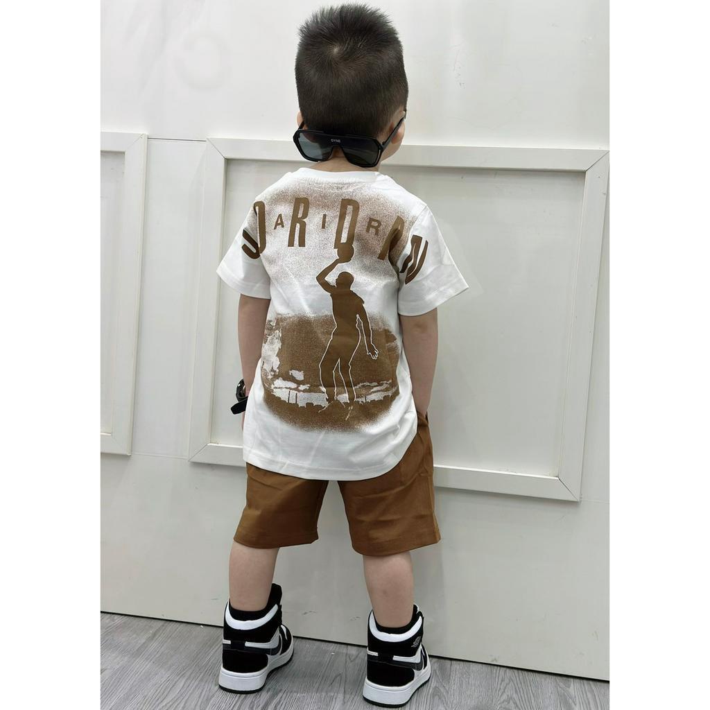 Bộ áo thun quần short thể thao JORDANn cho bé , set áo phông quần cộc bé trai unisex Samy Kids