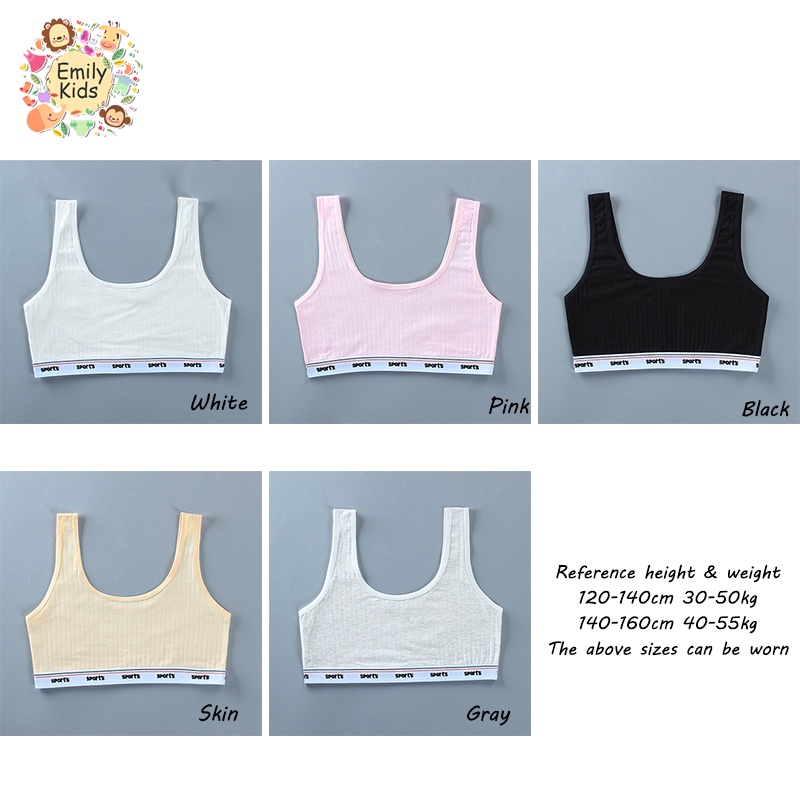 Bra Chất Cotton Thiết Kế Thoải Mái Cho Bé Gái (8-16 Tuổi)