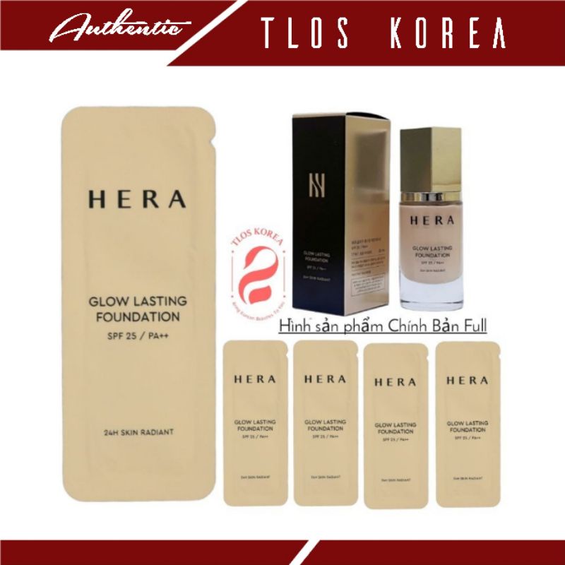 Kem Nền Hera Ma Thuật Siêu Che Khuyết Điểm Và Giữ Tone Suốt 24 Giờ - Hera Glow Lasting Foundation SPF25/PA++ 1ml