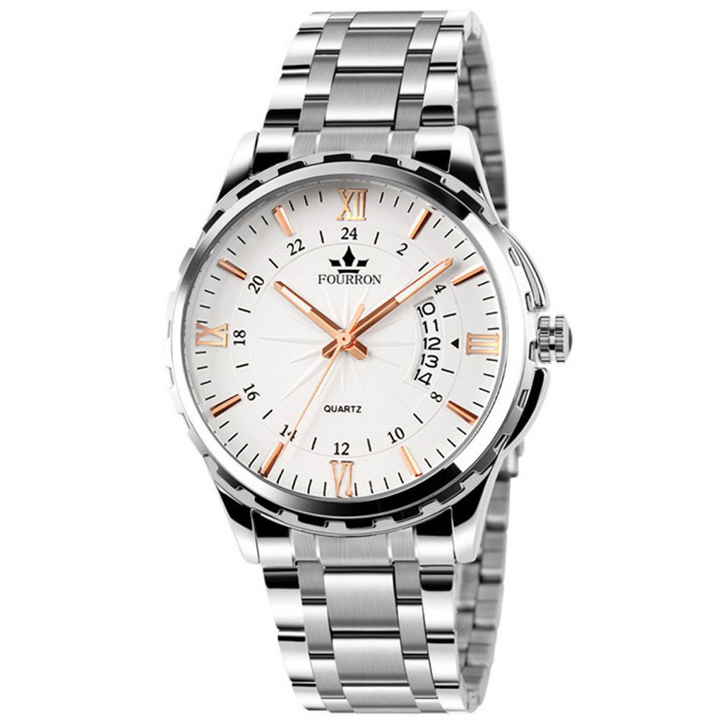 Đồng Hồ Nam Fourron Thép Không Gỉ Cao Cấp