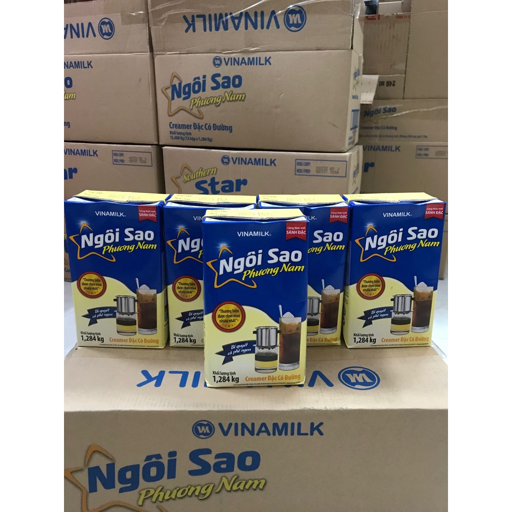 1 thùng  Sữa Đặc Ngôi Sao Phương Nam Xanh Dương Hộp Giấy 1.284G