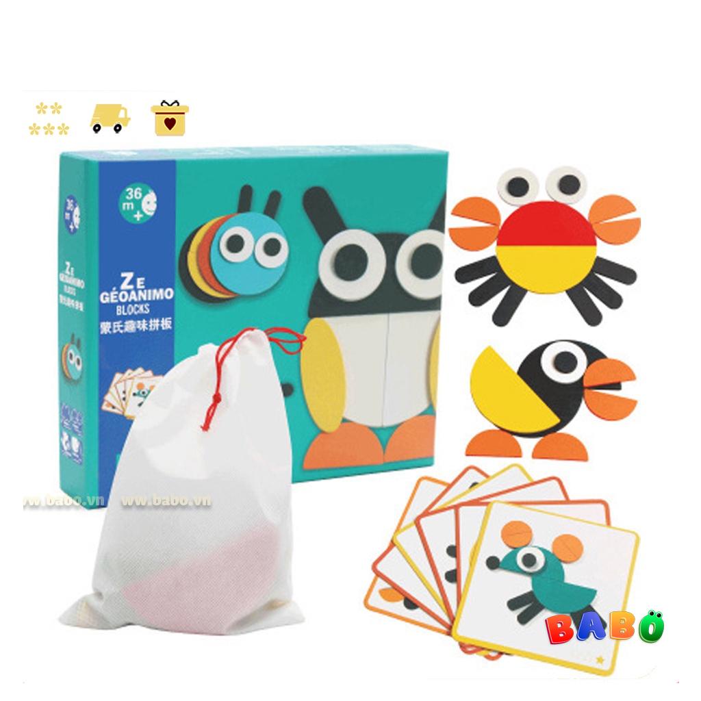 Tranh Ghép Hình Montessori Fun Board, đồ chơi giáo dục, giải trí, hỗ trợ giảng dạy Cho Bé mầm non - BABO