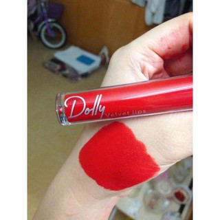 [Đỏ Cam ]Son Cao Cấp Dolly Velvet Lips Blue Classic 2020 Màu Đỏ Cam - Màu Son Không Ngừng Hạ Nhiệt