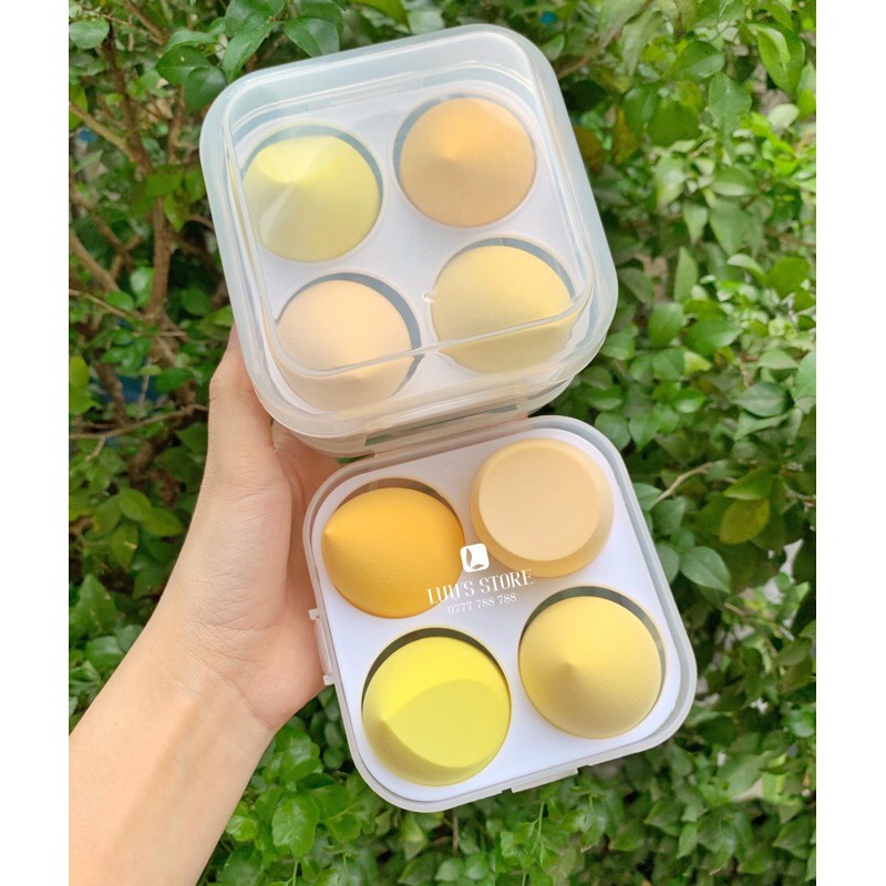 Set Mút Hộp Nhựa 4 Cái