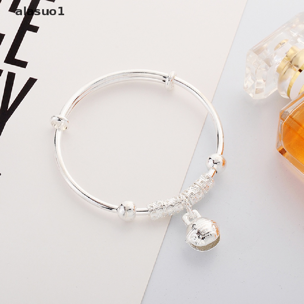 [alasuo1] Vòng Đeo Tay Mạ Bạc Đính Chuông Cổ Điển Thời Trang Làm Quà Tặng Cho Nữ [VN]