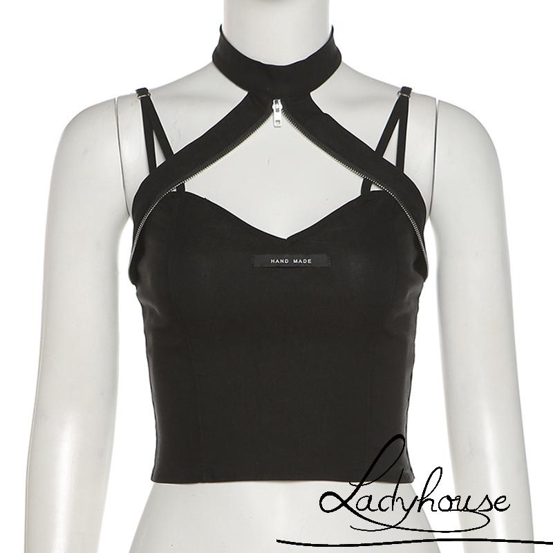 Áo Hai Dây Mỏng Mùa Hè Ôm Dáng Với Hai Dây Hở Lỗ Cho Nữ